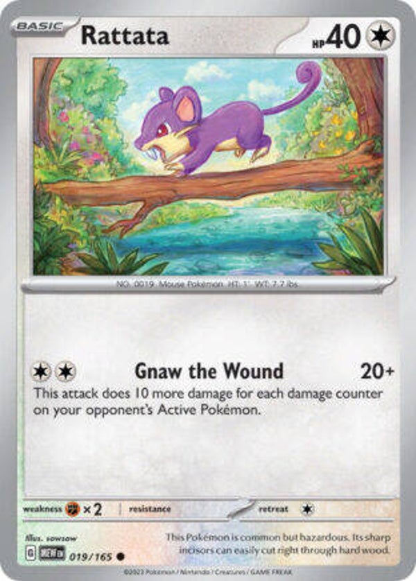 MEW 019 Rattata reverse holo