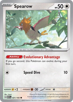 MEW 021 Spearow reverse holo