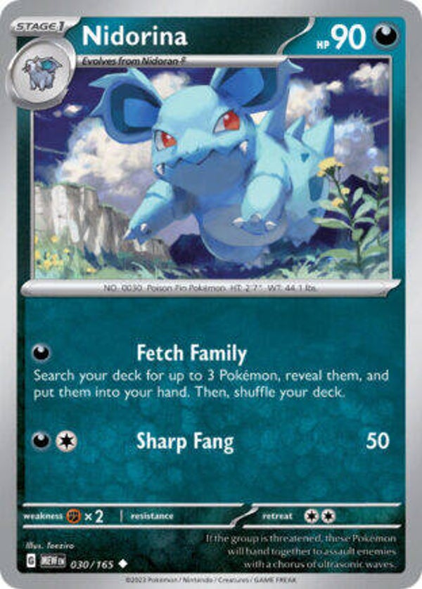 MEW 030 Nidorina reverse holo