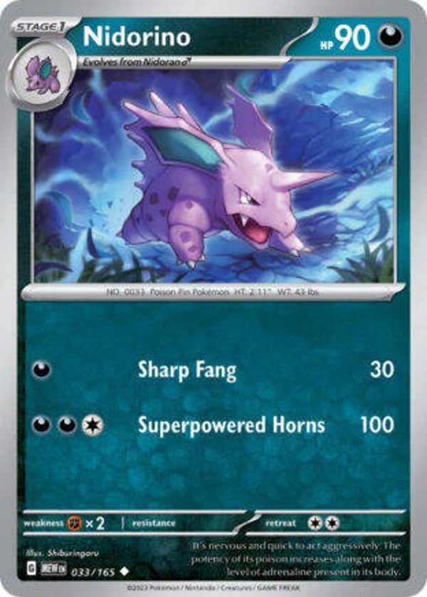MEW 033 Nidorino reverse holo