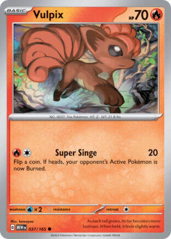 MEW 037 Vulpix reverse holo