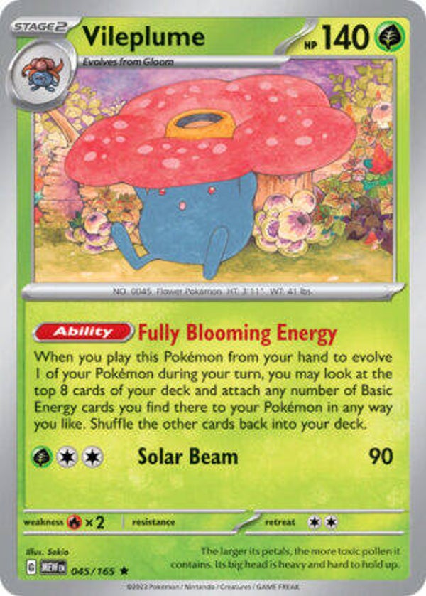 MEW 045 Vileplume reverse holo