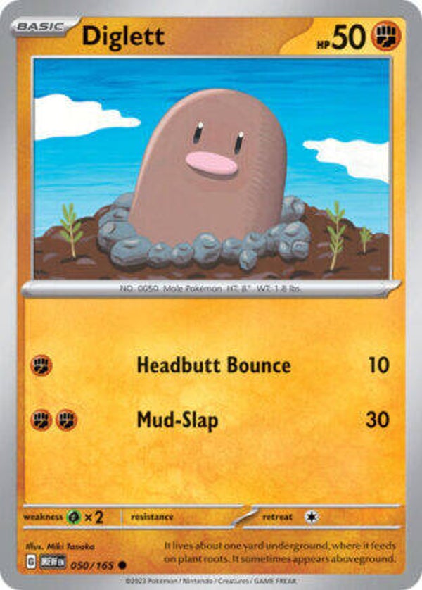 MEW 050 Diglett reverse holo