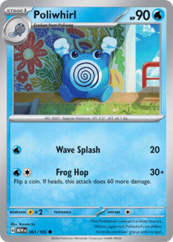 MEW 061 Poliwhirl reverse holo