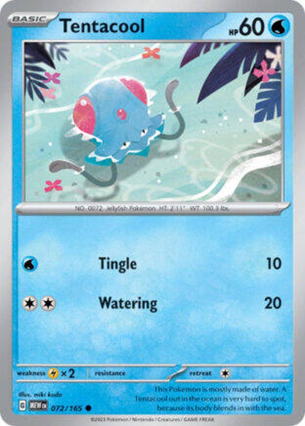 MEW 072 Tentacool reverse holo