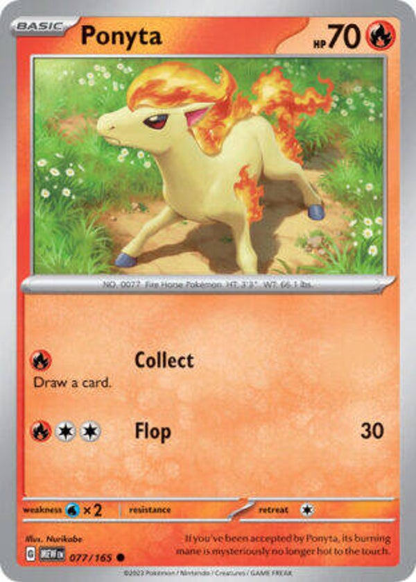 MEW 077 Ponyta reverse holo