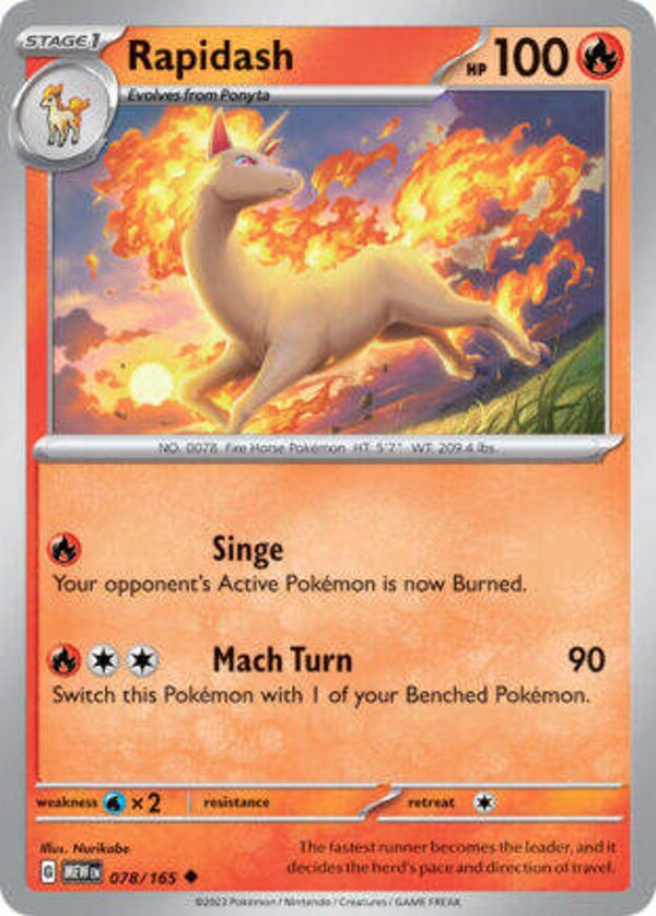 MEW 078 Rapidash reverse holo