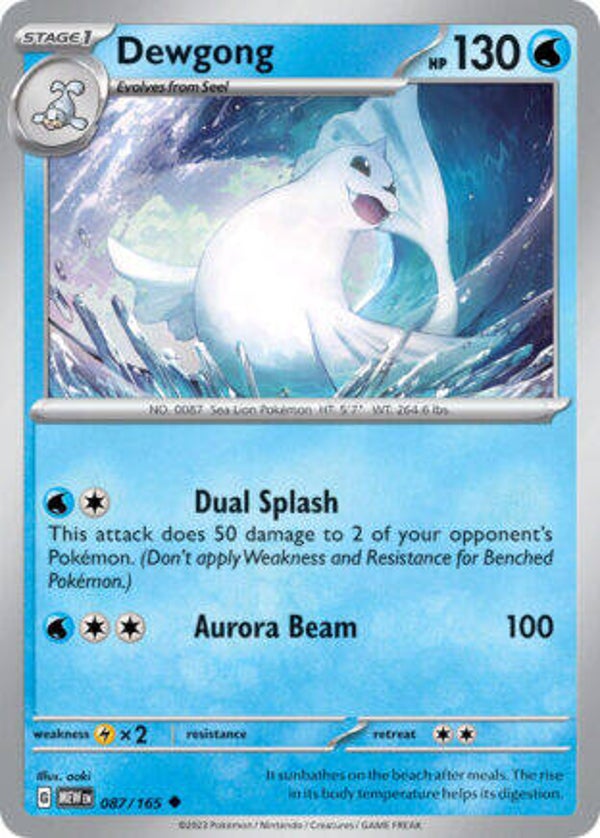 MEW 087 Dewgong reverse holo