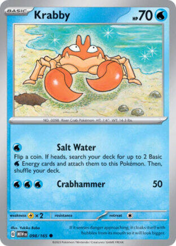 MEW 098 Krabby reverse holo