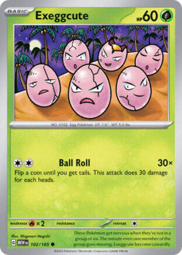 MEW 102 Exeggcute reverse holo