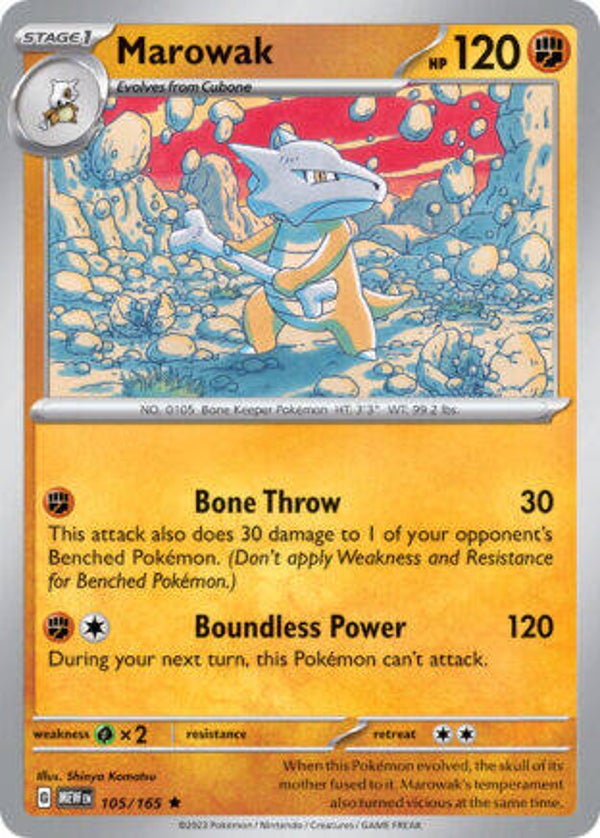 MEW 105 Marowak reverse holo
