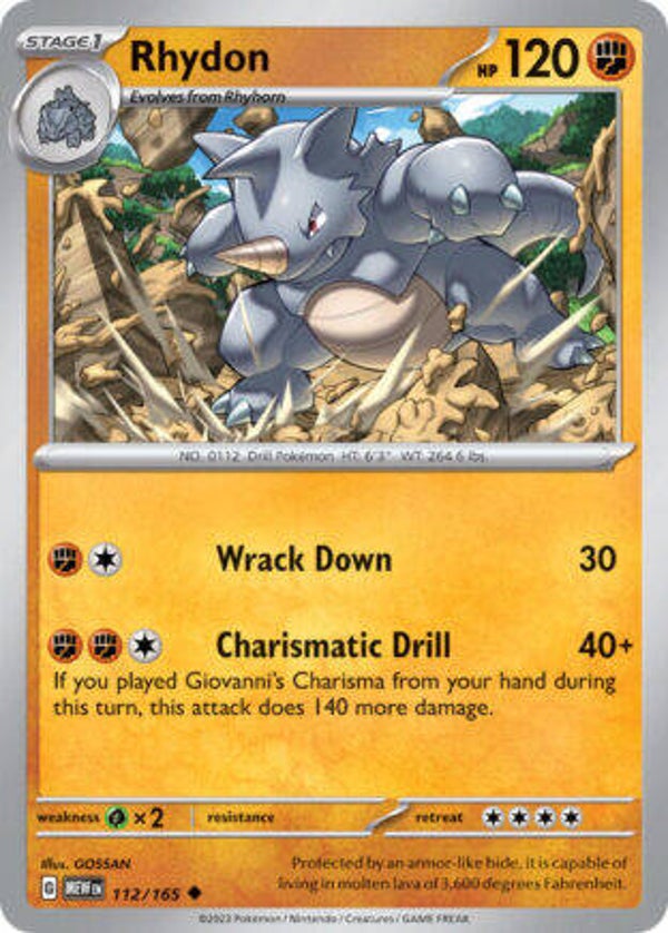 MEW 112 Rhydon reverse holo