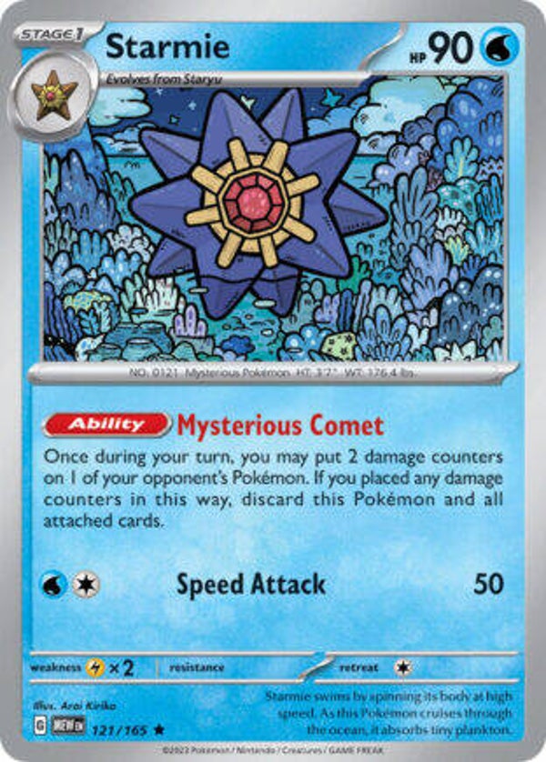 MEW 121 Starmie reverse holo