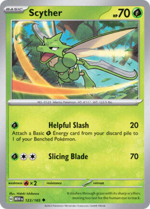 MEW 123 Scyther reverse holo