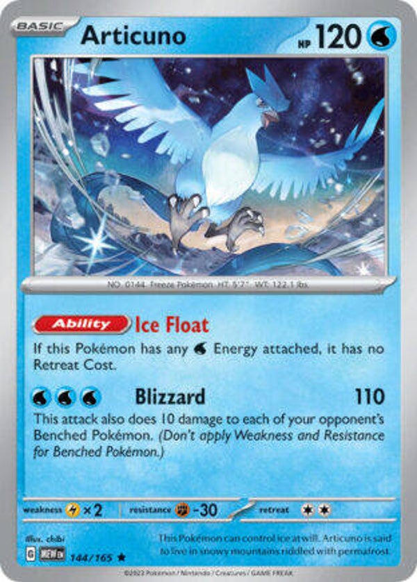 MEW 144 Articuno reverse holo