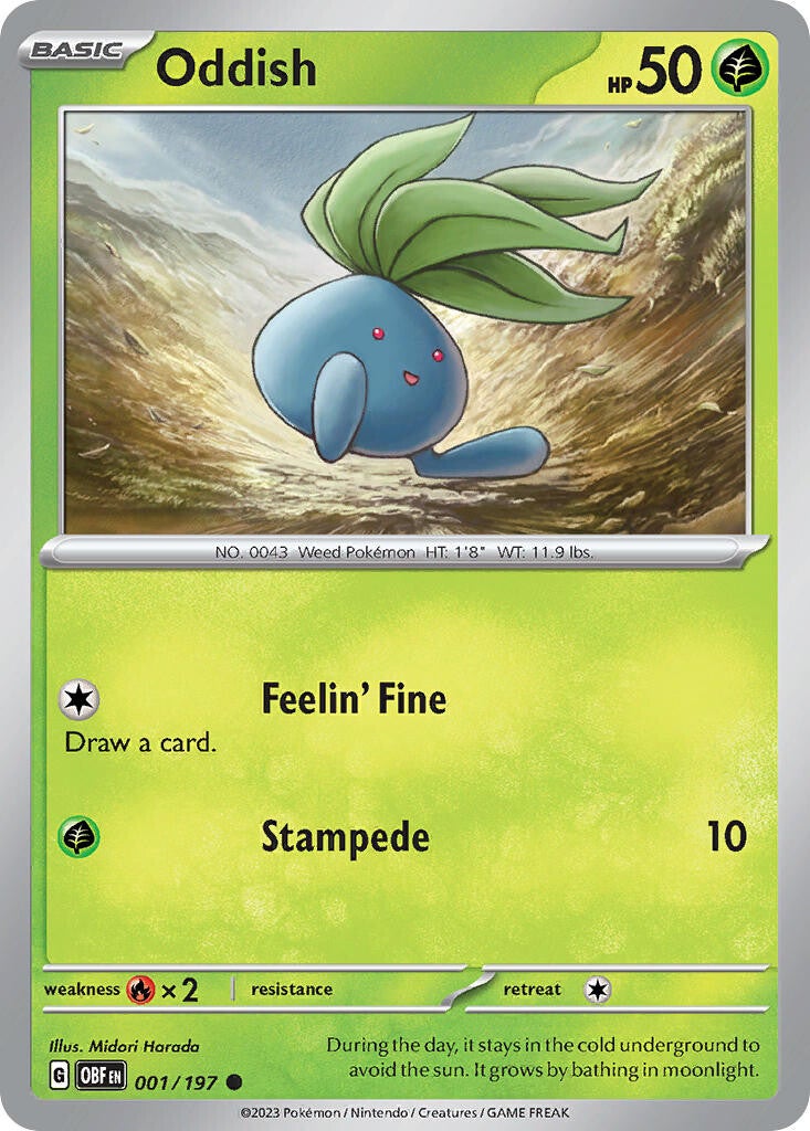 OBF 001 Oddish reverse holo