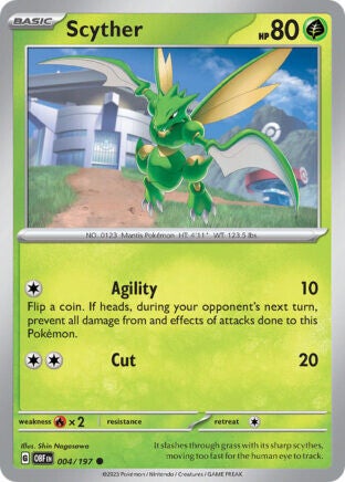 OBF 004 Scyther reverse holo
