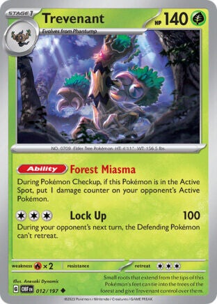 OBF 012 Trevenant reverse holo
