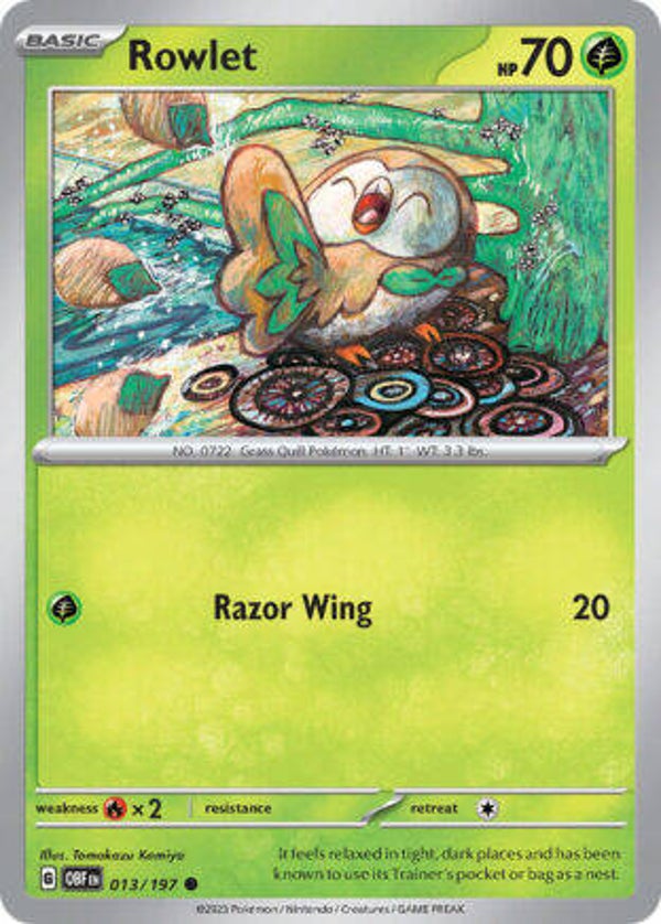 OBF 013 Rowlet reverse holo