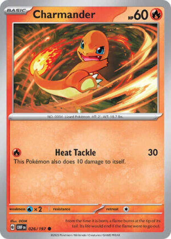 OBF 026 Charmander reverse holo