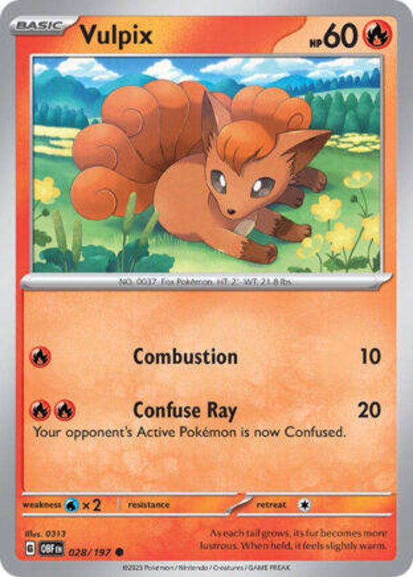 OBF 028 Vulpix reverse holo