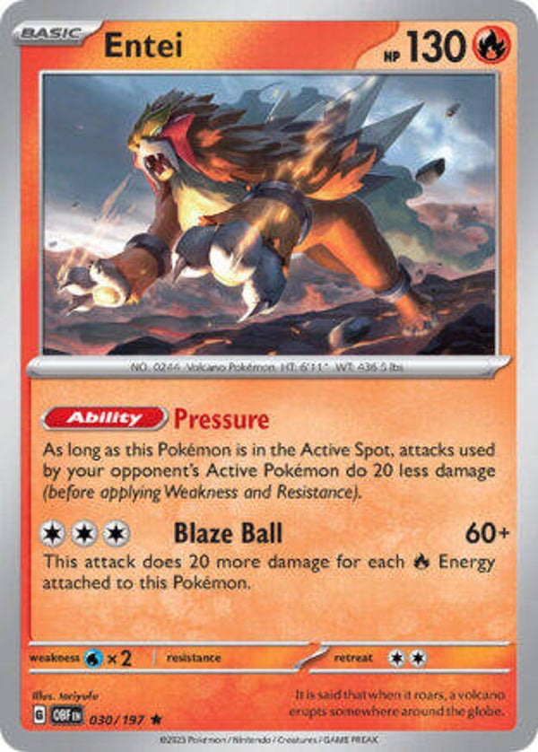 OBF 030 Entei reverse holo