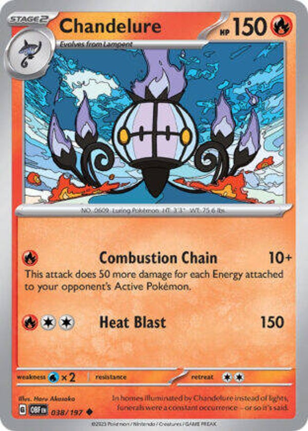 OBF 038 Chandelure reverse holo