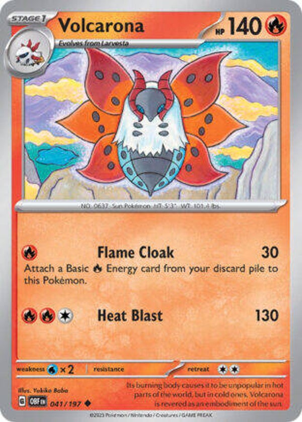 OBF 041 Volcarona reverse holo
