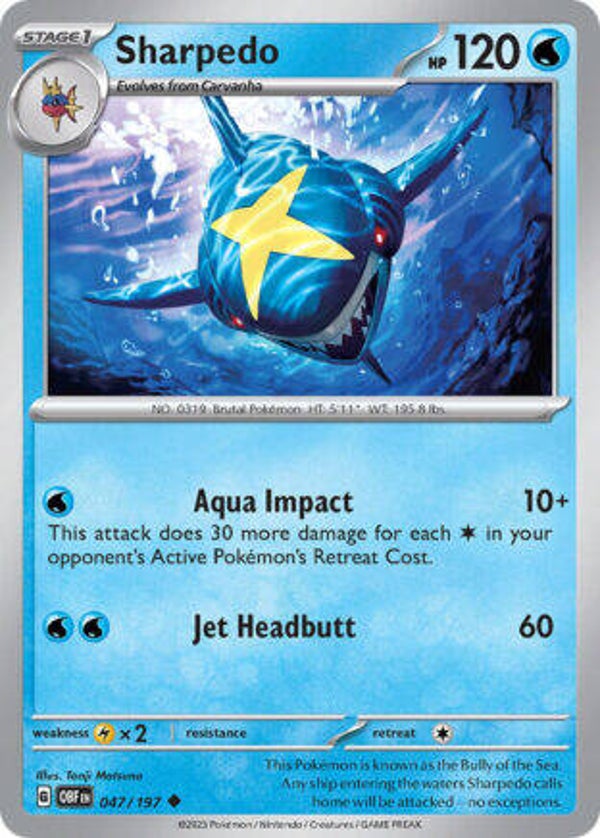 OBF 047 Sharpedo reverse holo