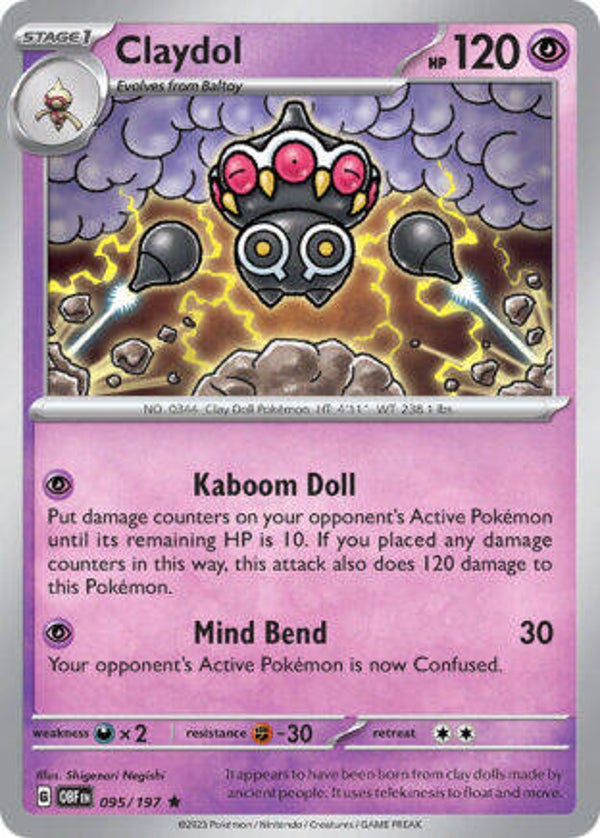 OBF 095 Claydol reverse holo