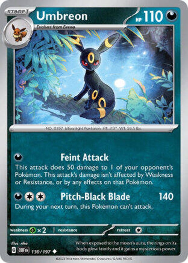 OBF 130 Umbreon reverse holo