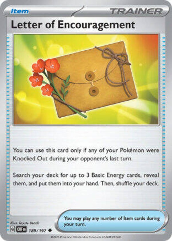 OBF 189 Letter Of Encouragement reverse holo