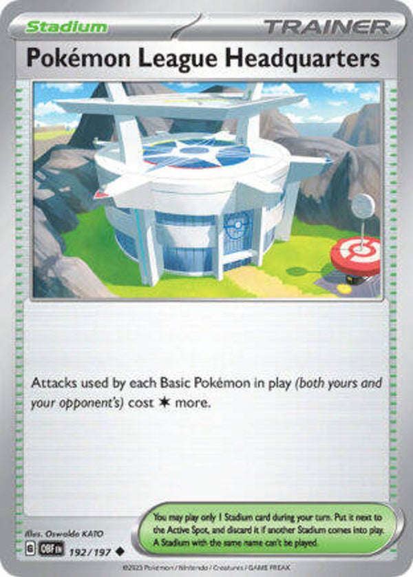 OBF 192 Pokemon League Headquarters reverse holo