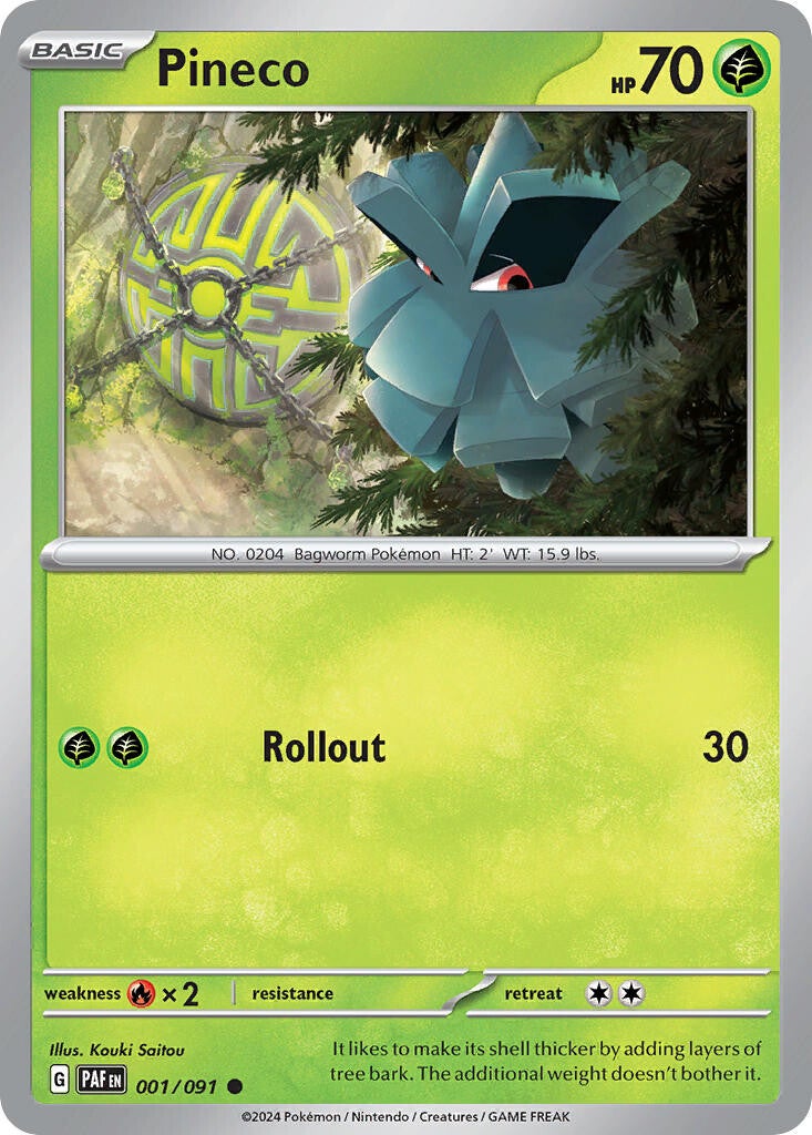 PAF 001 Pineco reverse holo