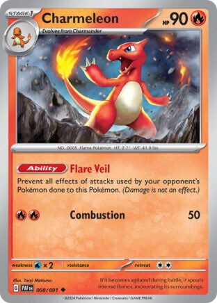 PAF 008 Charmeleon reverse holo