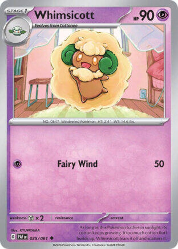 PAF 035 Whimsicott reverse holo