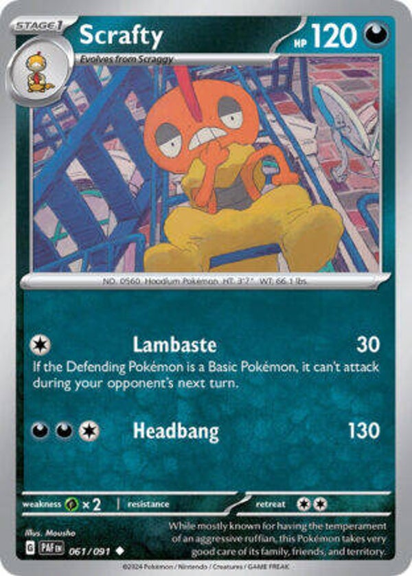 PAF 061 Scrafty reverse holo