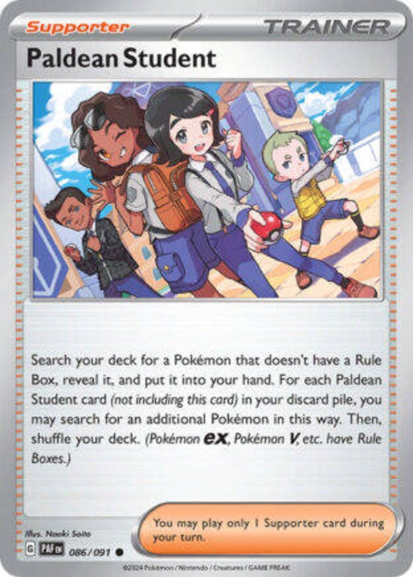 PAF 086 Paldean Student reverse holo