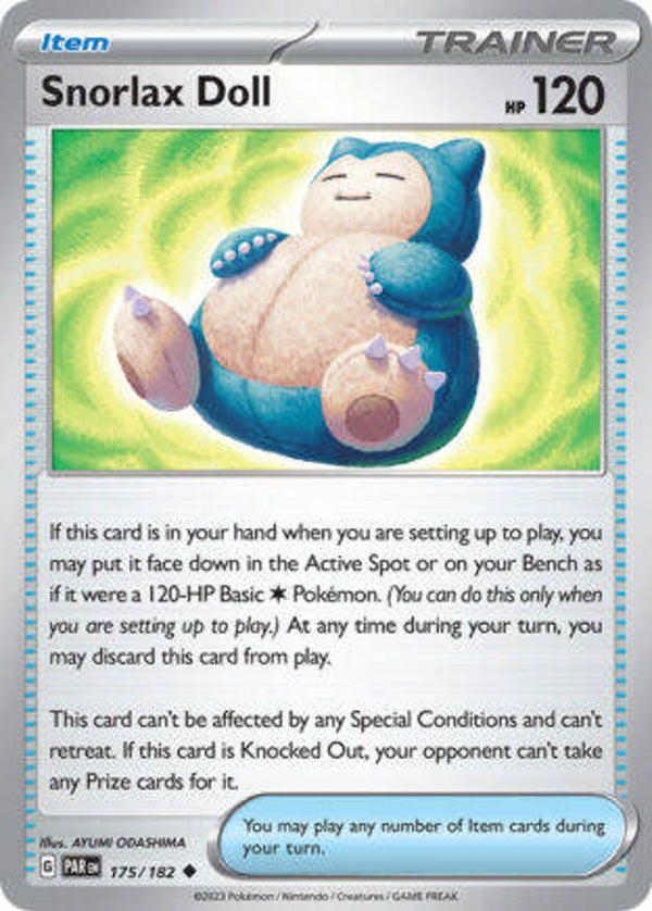 PAR 175 Snorlax Doll reverse holo