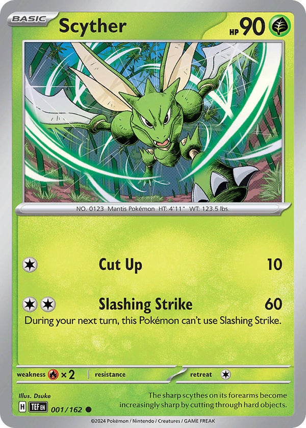 TEF 001 Scyther reverse holo