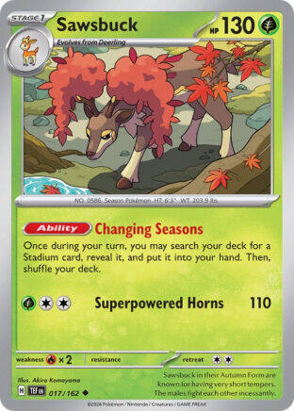 TEF 017 Sawsbuck reverse holo