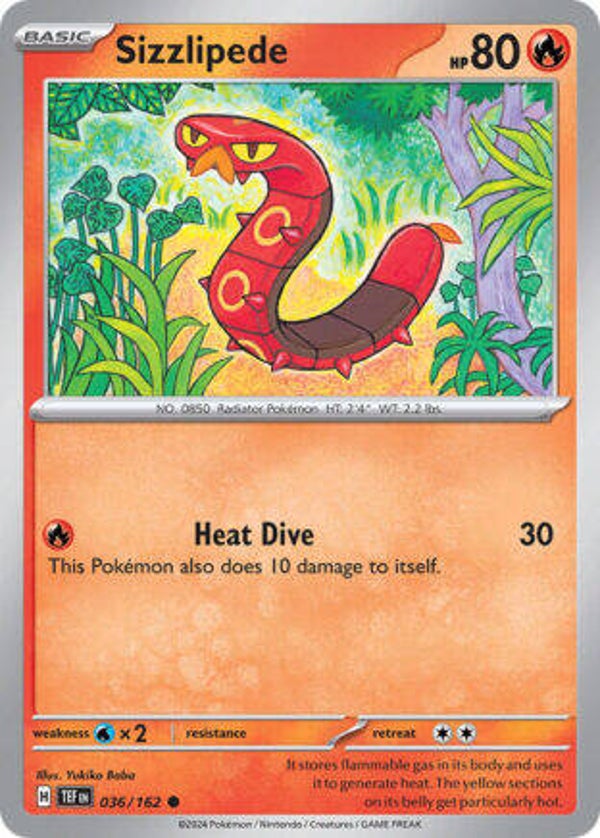 TEF 036 Sizzlipede reverse holo