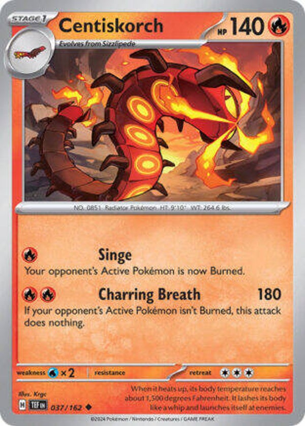 TEF 037 Centiskorch reverse holo
