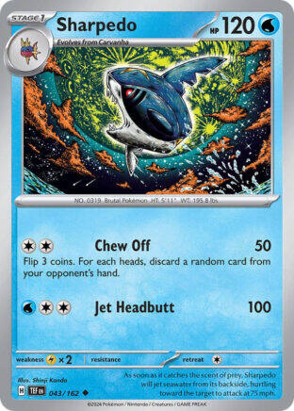 TEF 043 Sharpedo reverse holo