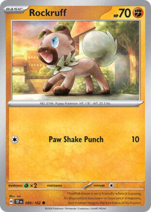 TEF 089 Rockruff reverse holo