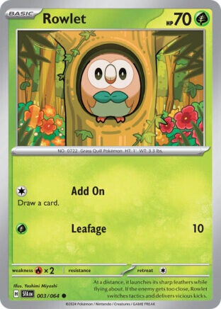 SFA 003 Rowlet reverse holo