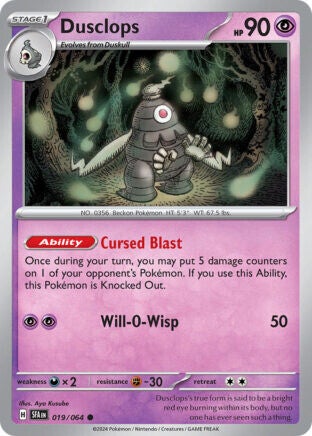 SFA 019 Dusclops reverse holo