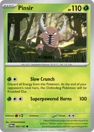 TWM 003 Pinsir reverse holo