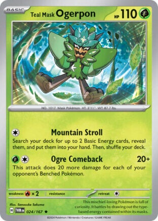 TWM 024 Teal Mask Ogerpon reverse holo