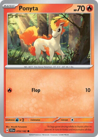 SCR 019 Ponyta reverse holo